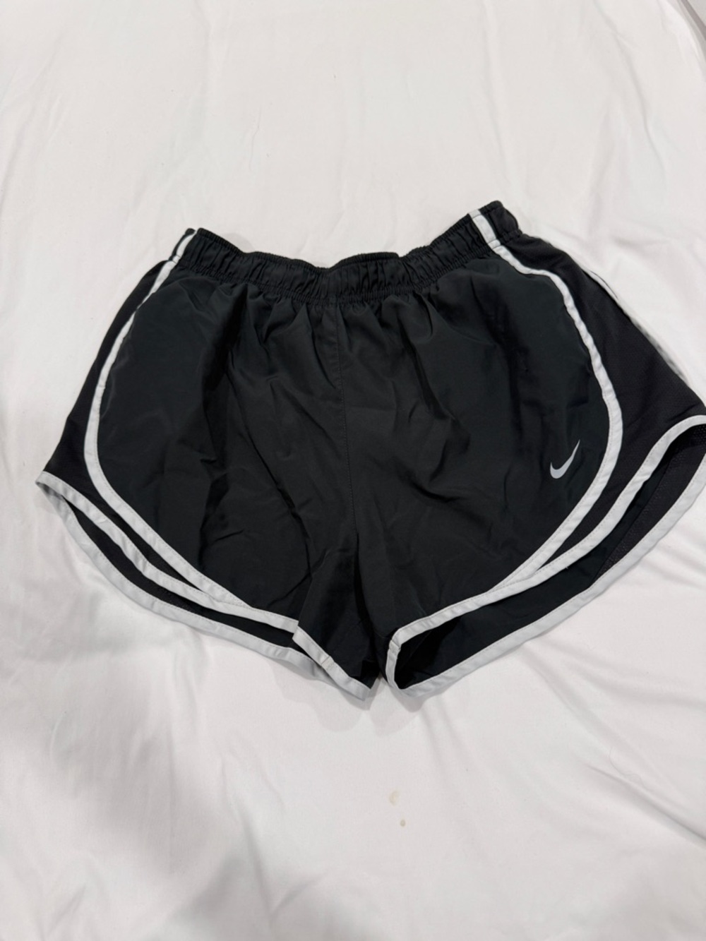 Nike Black Athletic Shorts with White Piping - Women
